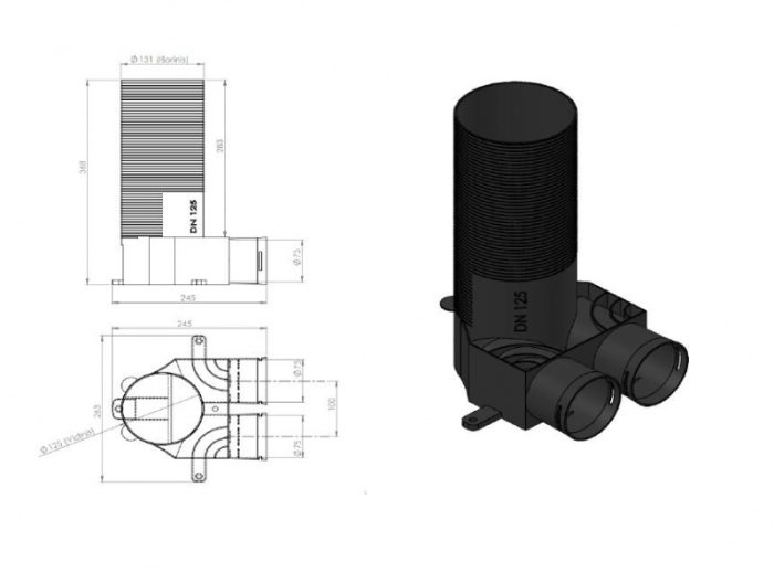 Plastikinė difuzoriaus dėžutė 2x75 - Image 4