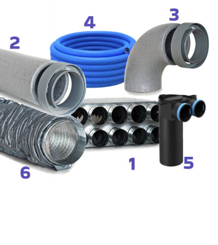 Komplektas 5 patalpoms vėdinti